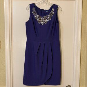 Antonio Melani Embellished Purple Cocktail Dress – Size 12